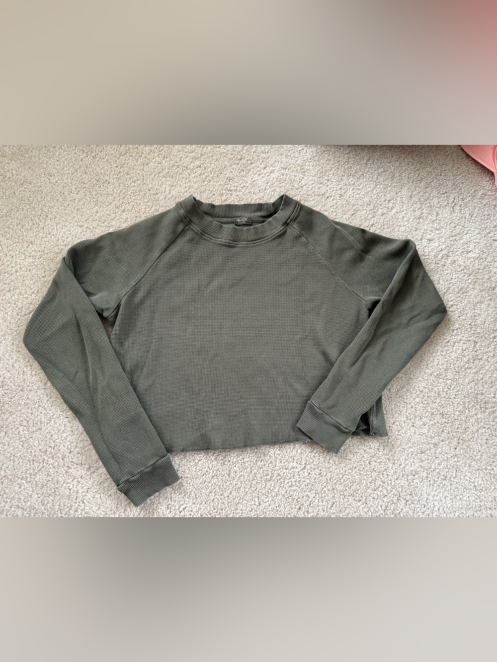 Brandy Melville Women's Crewneck Sweater - Olive